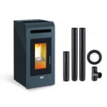 Kanalisierbarer Pelletofen Cayenne + Abgasrohre Poujoulat 16kw