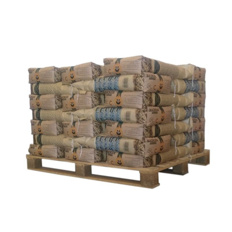 PELLET BADGER – 1/2 Palette mit 35 Säcken à 15 kg